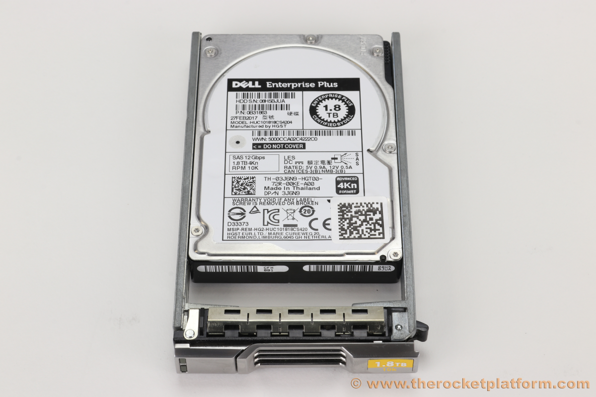 3J6N9 - Dell EqualLogic PS4100 - PS6210 1.8TB 10K SAS HDD