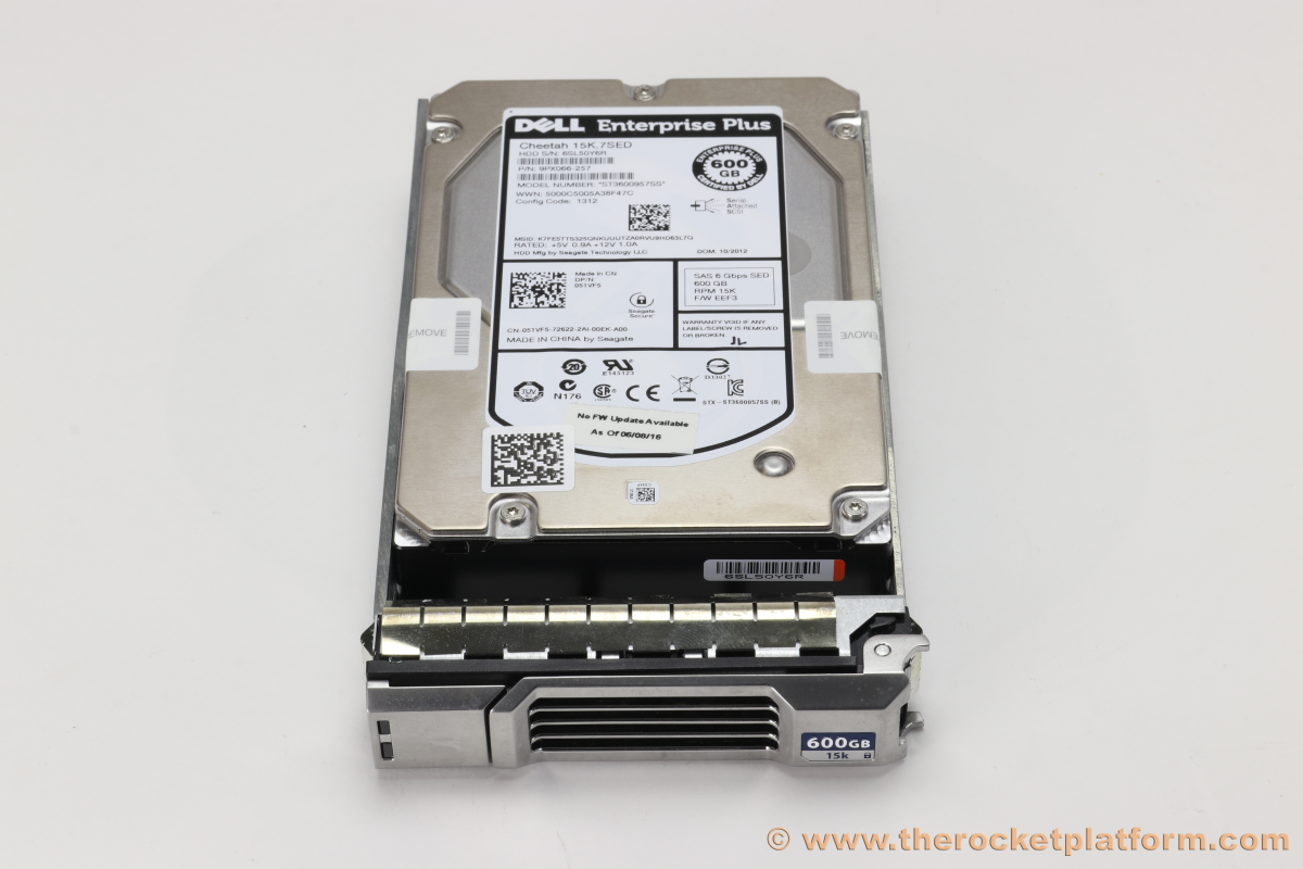 51VF5 - Dell EqualLogic PS4100 - PS6210 600GB 15K SAS SED HDD