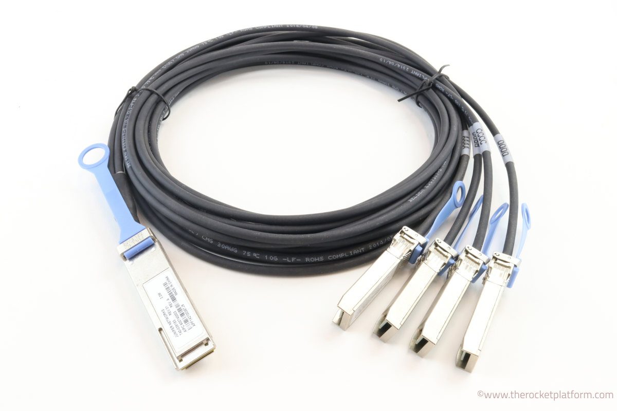 740-038153 - Juniper QSFP+ to SFP+ 10 GbE Direct Attach Breakout Cable 3 Meter