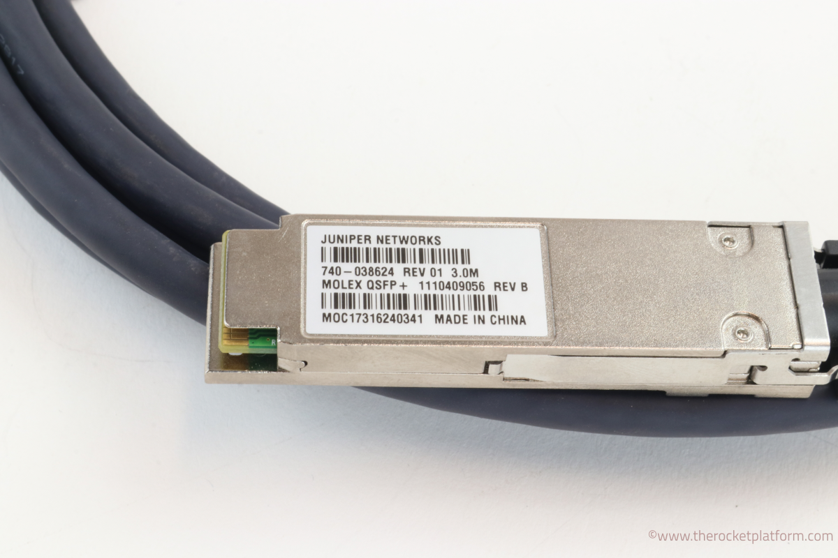 QFX-QSFP-DAC-3M - Juniper QSFP+ Cable Assembly 3m 30AWG Passive Programmable ID