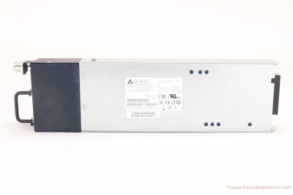 740-046492 - Juniper EX4200 930 Watt PoE+ AC Power Supply Assembly Front To Back