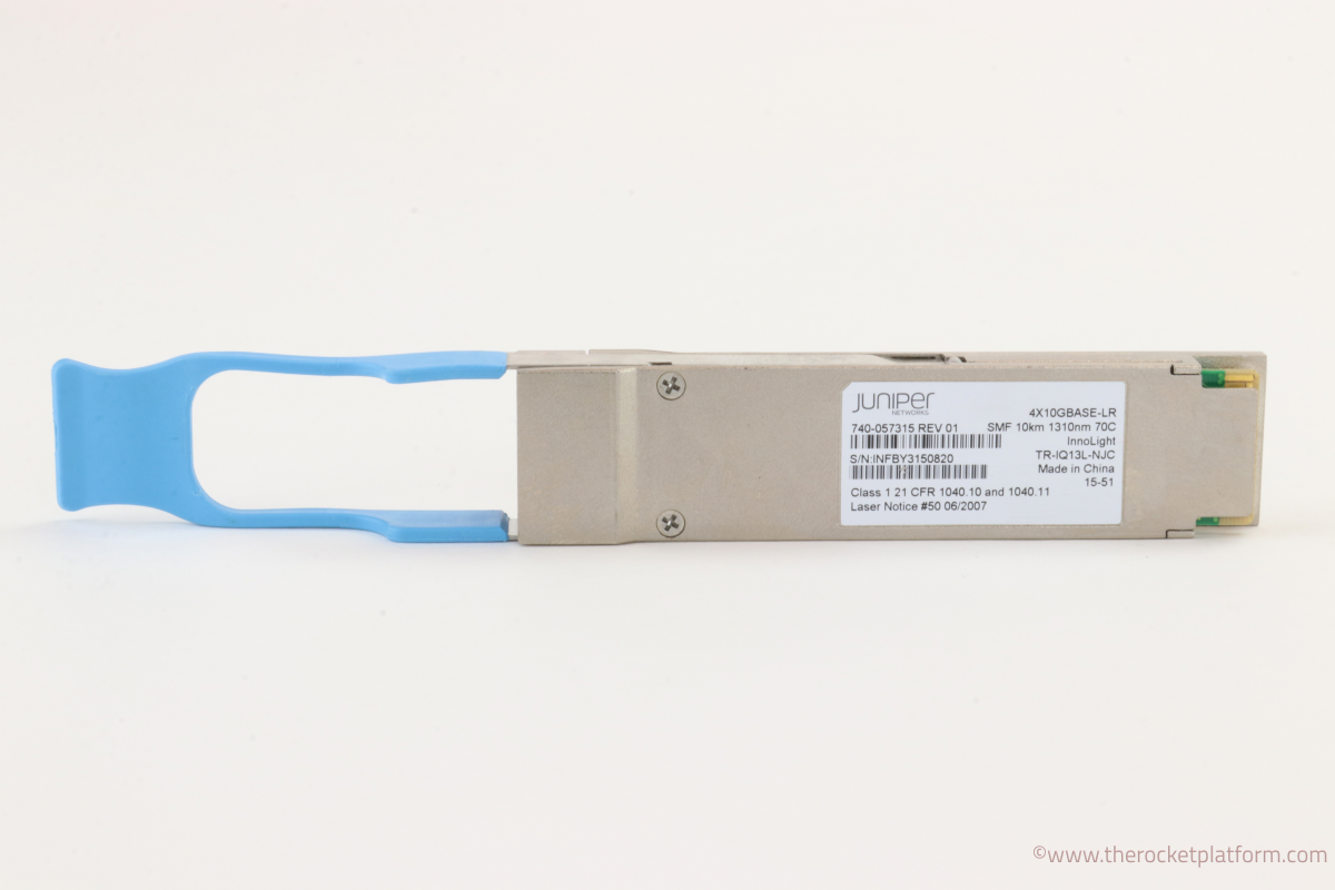 JNP-QSFP-4X10GE-LR - Juniper QSFP+ 40G Breakout 4x10GBASE LR 10km SMF MPO-12 APC Receptacle