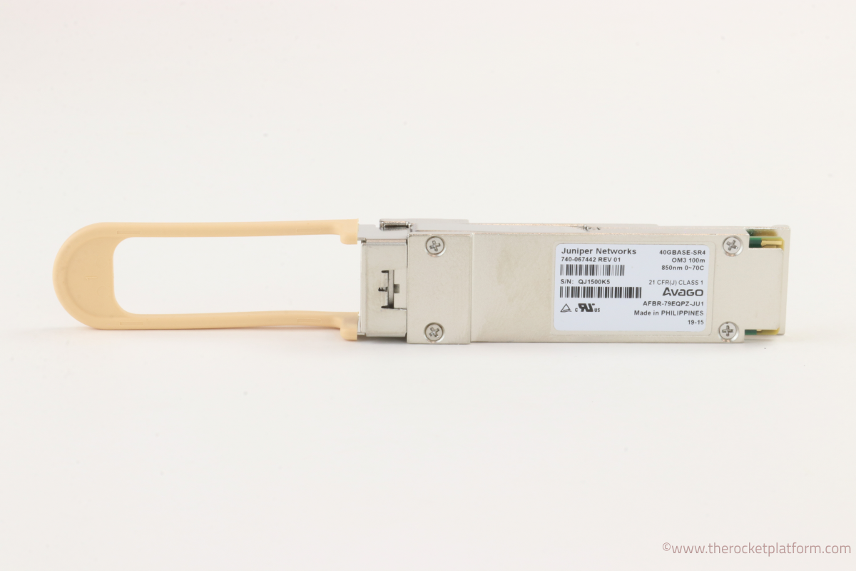 740-032986 - Juniper QSFP+ 40GBase-SR4 40 Gigabit Optics 850nm for 150m MMF