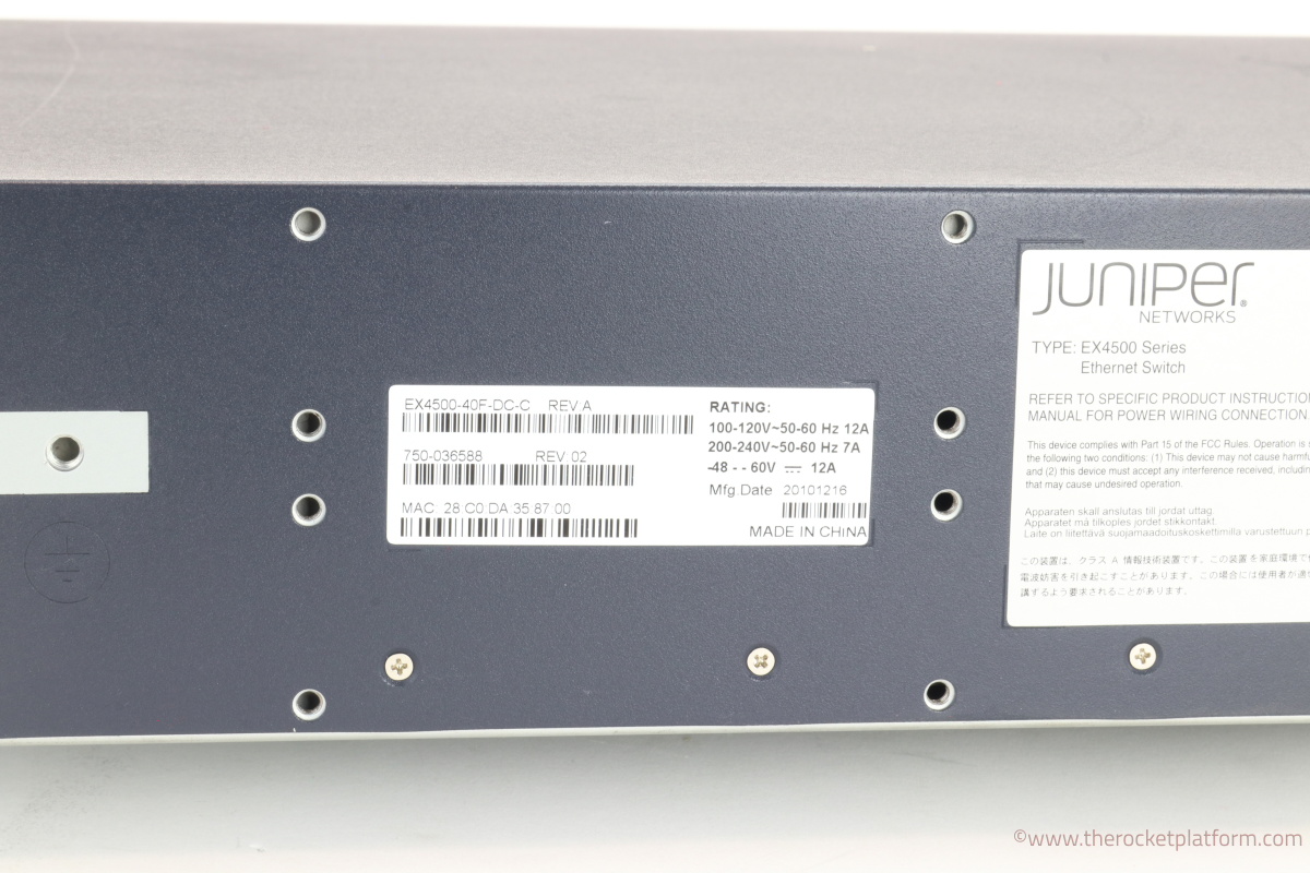 EX4500-40F-DC-C - Juniper EX4500-40F-DC-C Network Switch Barebones Chassis Assembly