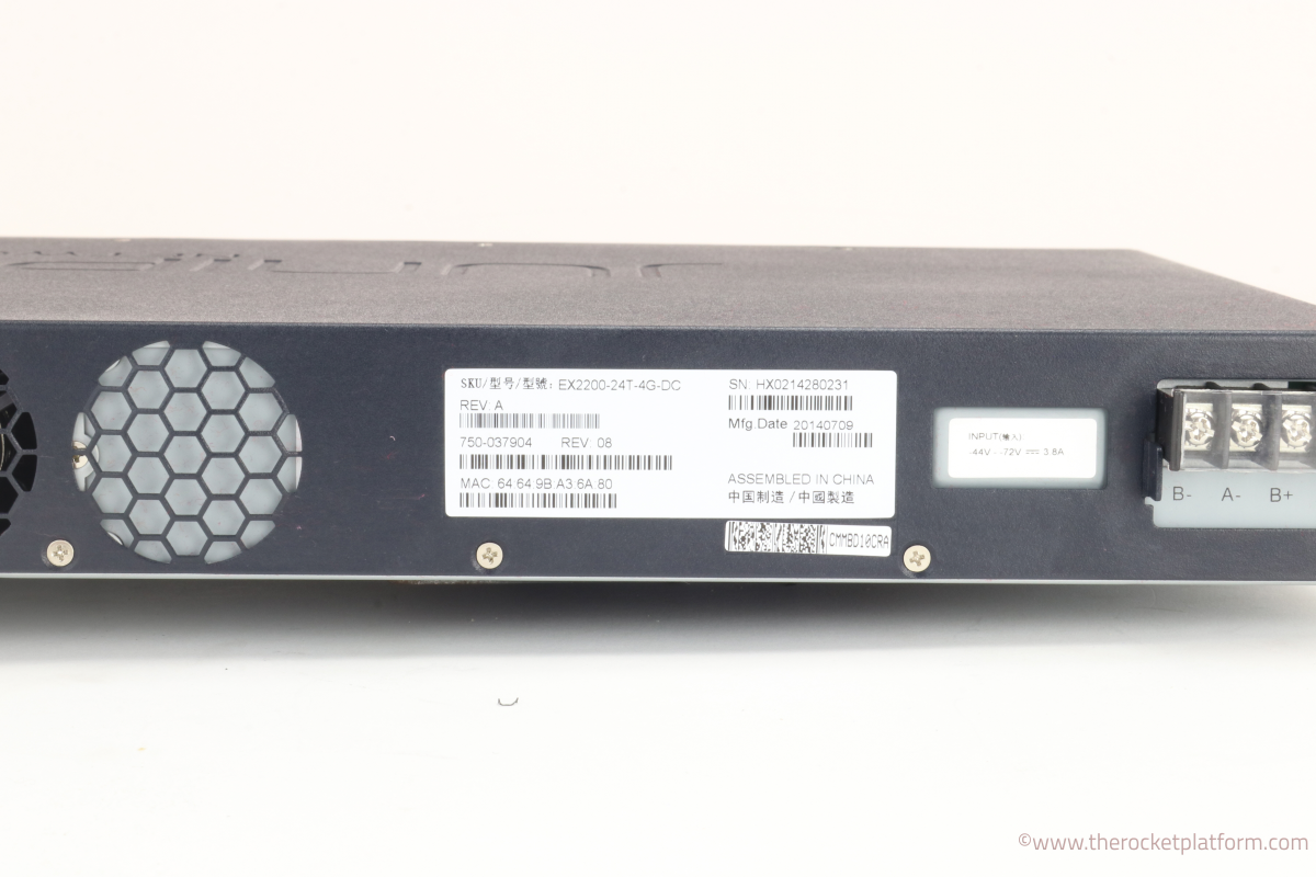 EX2200-24T-4G-DC - Juniper EX2200-24T-4G-DC Network Switch Assembly