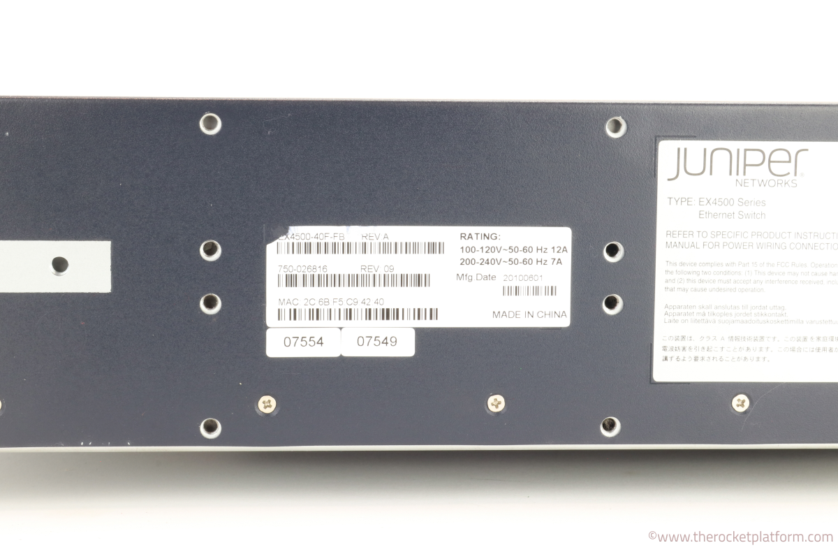 EX4500-40F-FB - Juniper EX4500-40F-FB Network Switch Full Unit Assembly